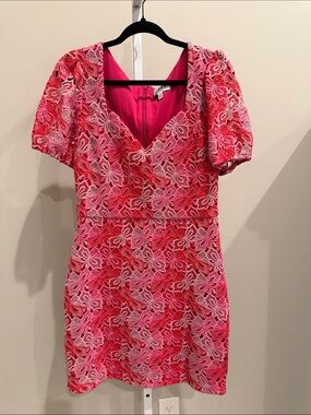 Siena Embroidered Puff Sleeved Dress
